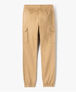Pantalon en toile coupe jogger slim garçon[MISSING]